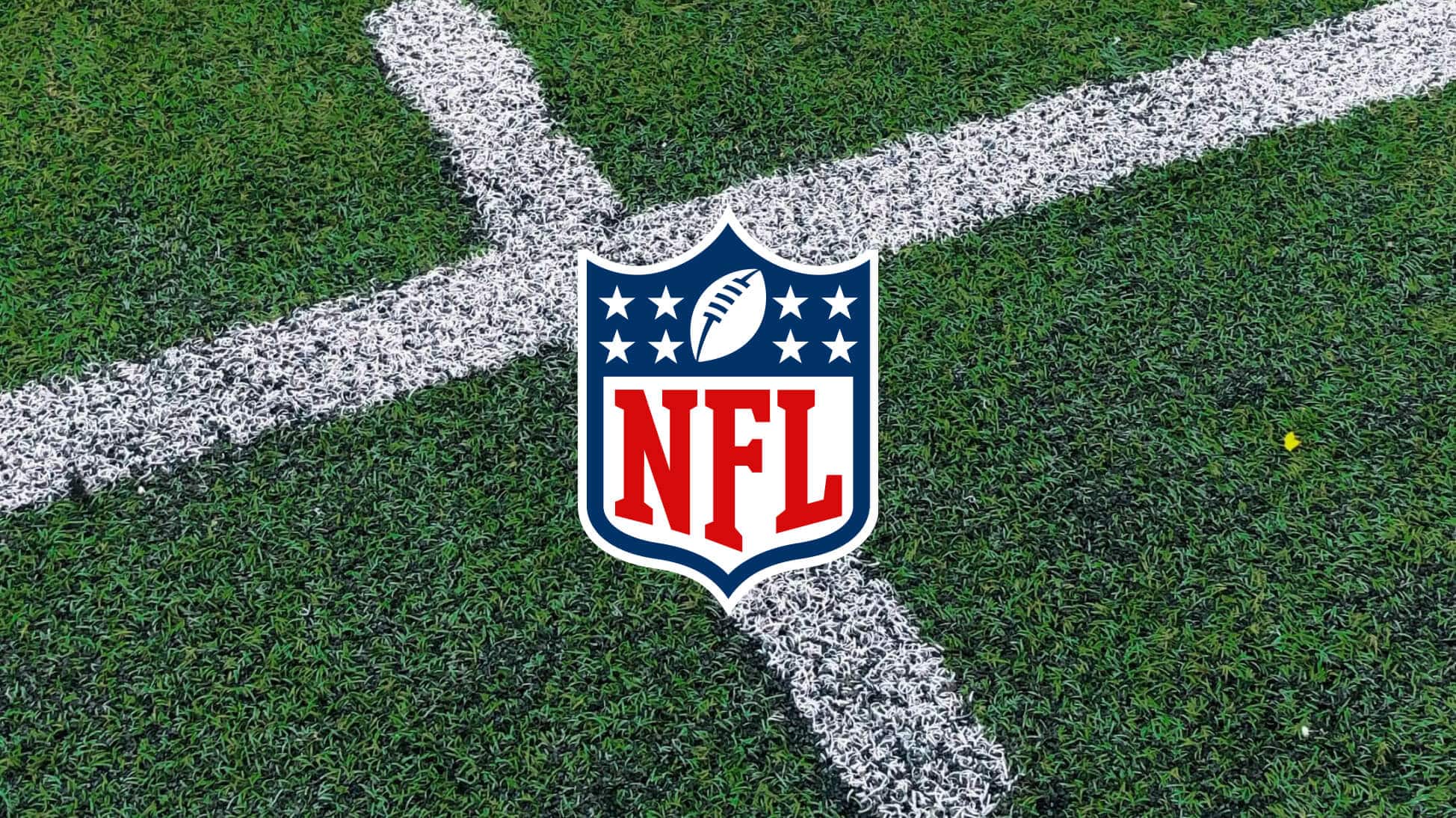 nfl logo over football field