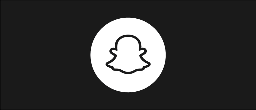 snapchat logo on black background