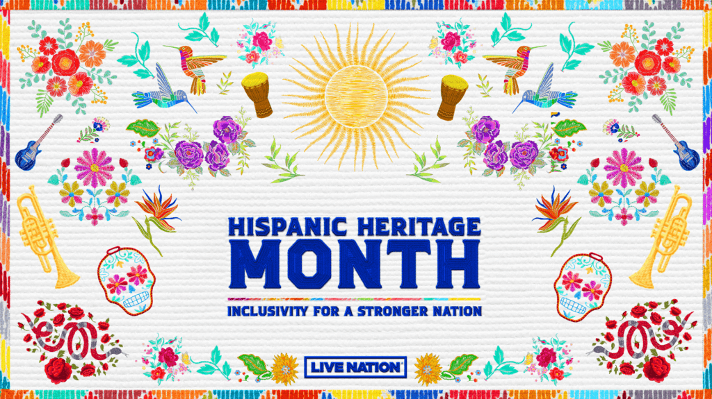 hispanic heritage month and live nation logo