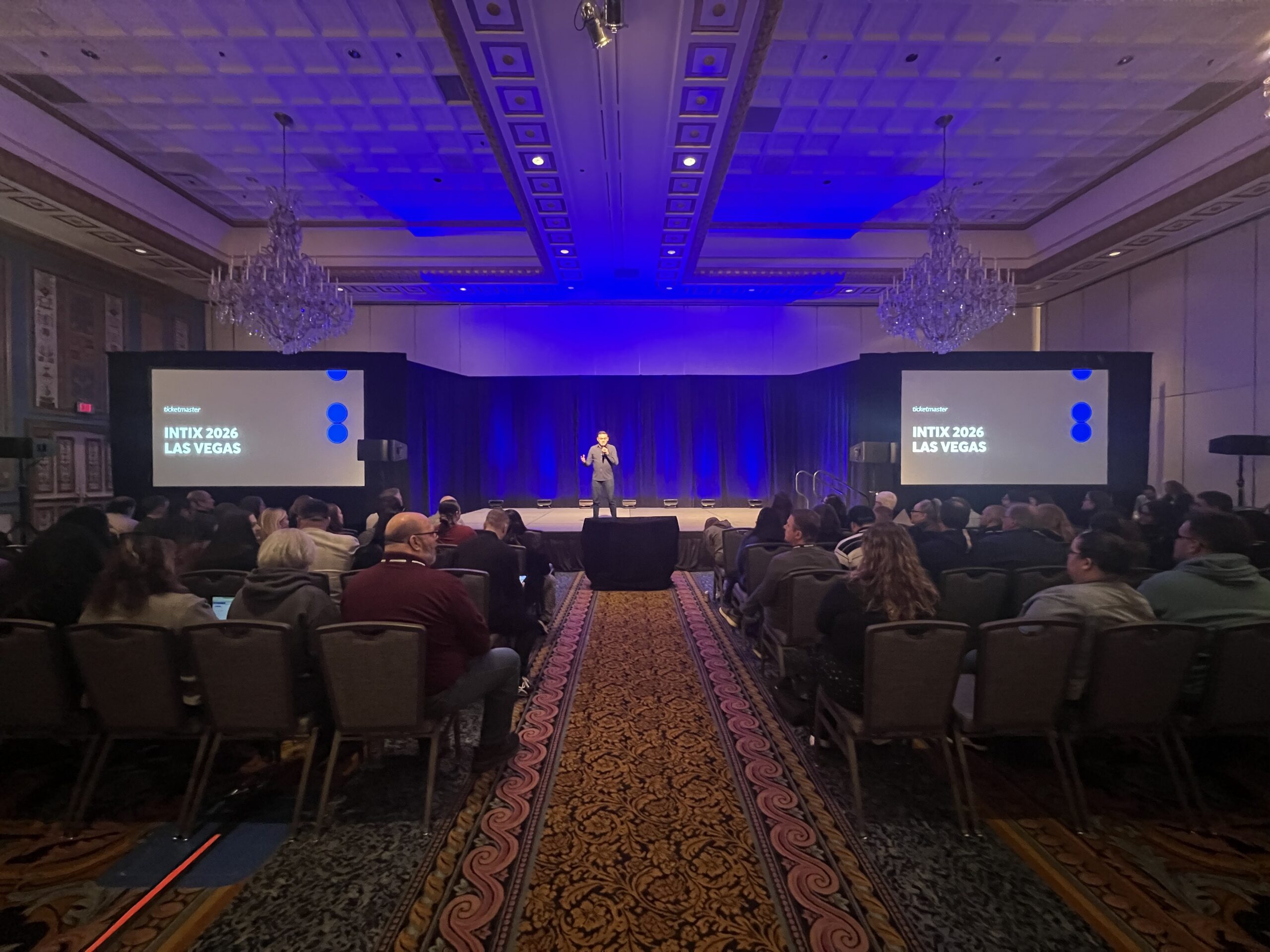 Photo of the attendees in the room at the Ticketmaster Knowledge Lab at INTIX 2026.