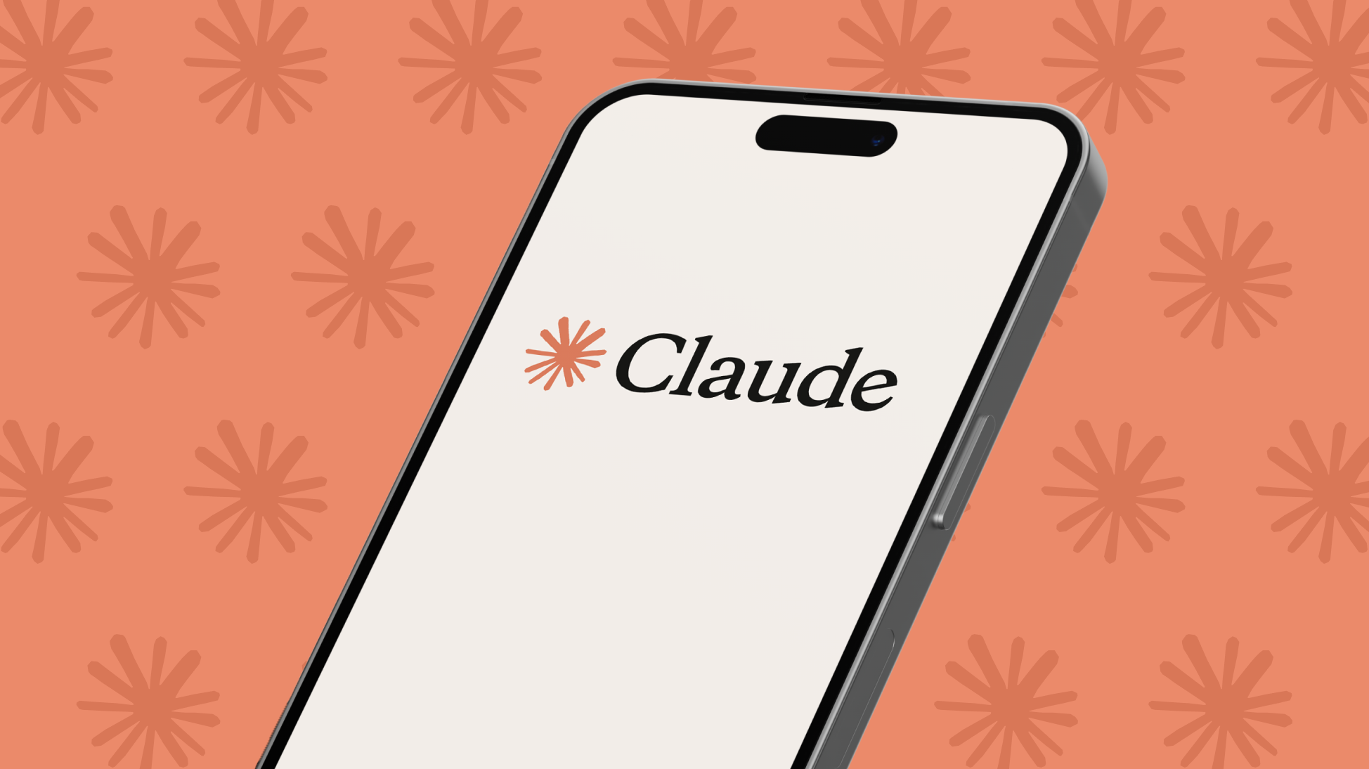 Image of Android phone showing the Claude logo on it