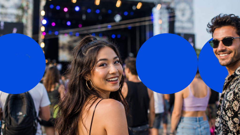 Image of fans at a music festival
